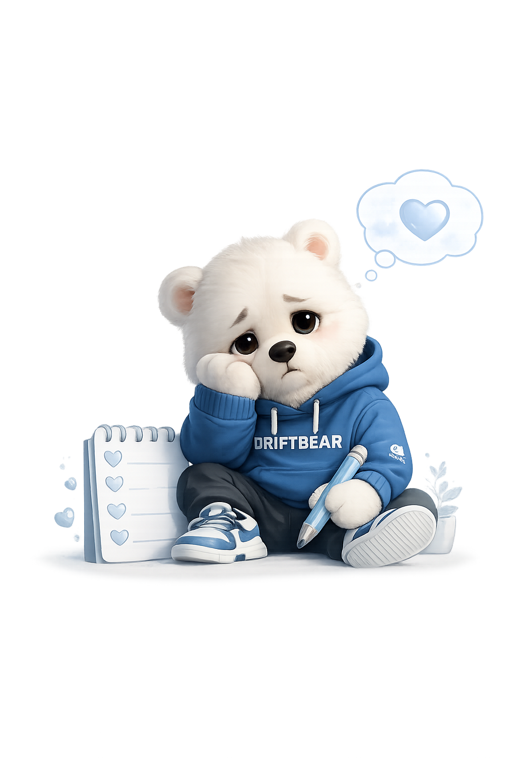DriftBear mascot beside an empty wishlist